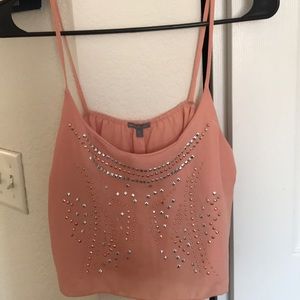 Peach tank crop top